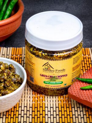 Green Chilli Chopped Pickle - Authentic Indian Achaar with Spicy Kick